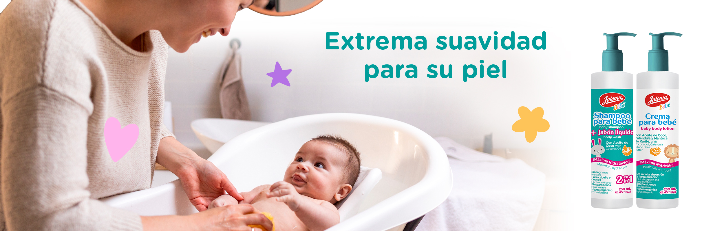 Banner Jaloma Bebé Cremas y Shampoo