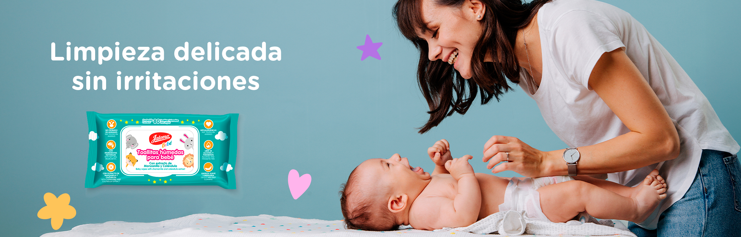 Banner Jaloma Bebé Toallitas Húmedas